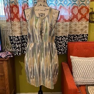 OBEY Propaganda striped sleeveless romper dress